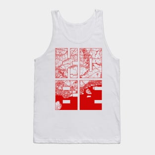 Kobe, Japan City Map Typography - Oriental Tank Top